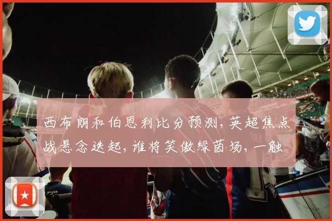 西布朗和伯恩利比分预测,英超焦点战悬念迭起,谁将笑傲绿茵场,一触即发